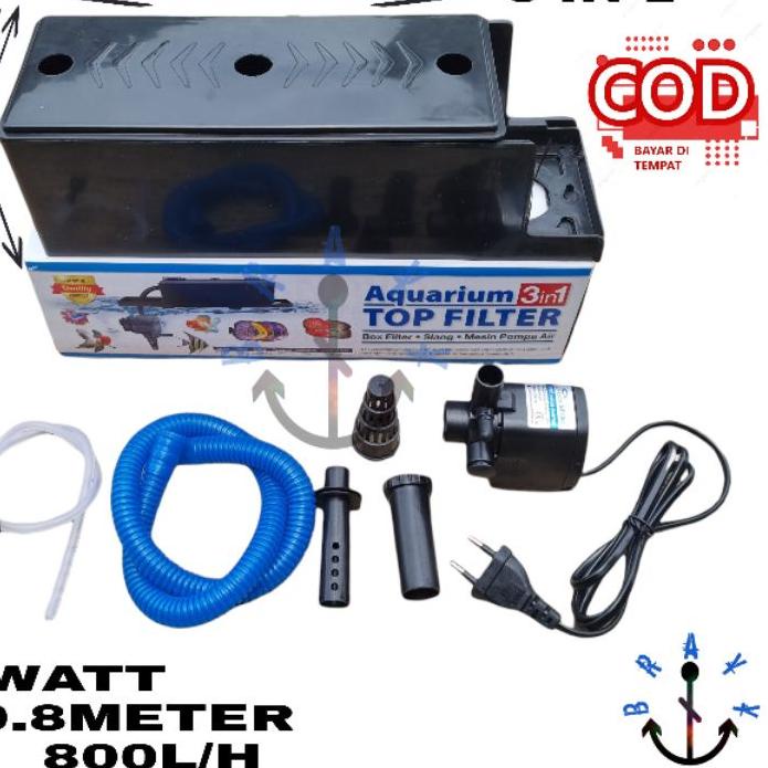 ✵ Filter Pompa Komplit Top Filter Box Aquarium 3 In 1 Marvin SP 1200 Garansi ✧