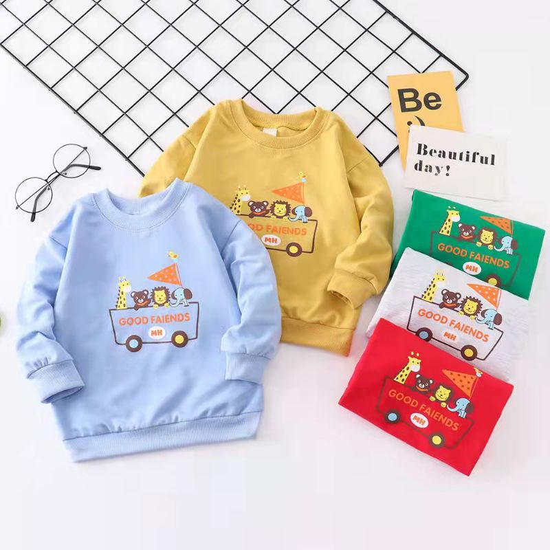 Sweter Import Polos aplikasi Sablon Baby-3 tahun Sweater Import Premium LIAN HUA T.Z