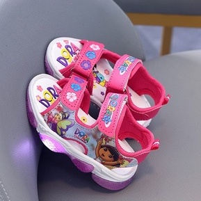 Sepatu SANDAL Anak Perempuan LED IMPORT Model Terbaru DORA THE EXPLORER / DORA 007