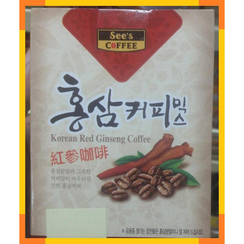 

sees coffee | korean red ginseng cofee | 75 gr | 5 sachet |