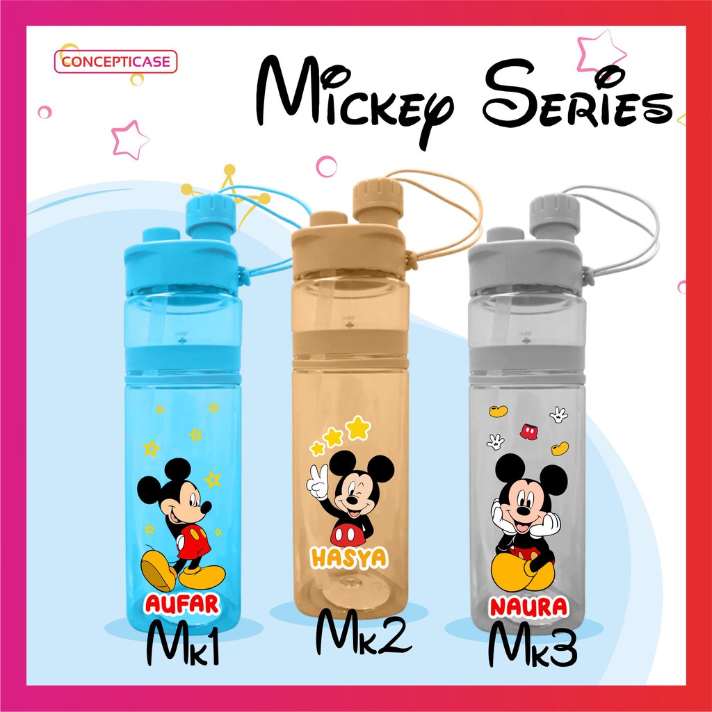 BOTOL MINUM ANAK CUSTOM PRINT UV (BUKAN STICKER) MOTIF 2