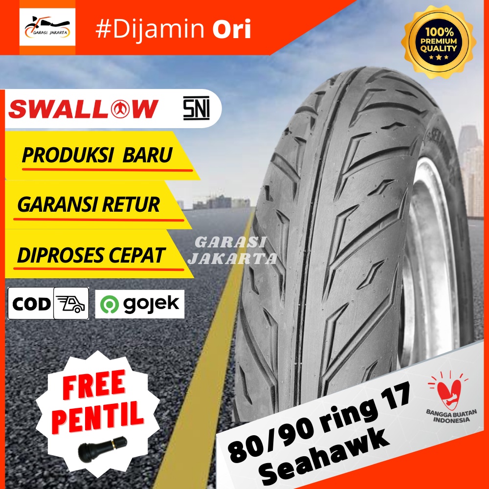 Ban luar motor ring 17 80 90 ban tubles swallow ring 17 80 90 ban motor bebek supra x 125