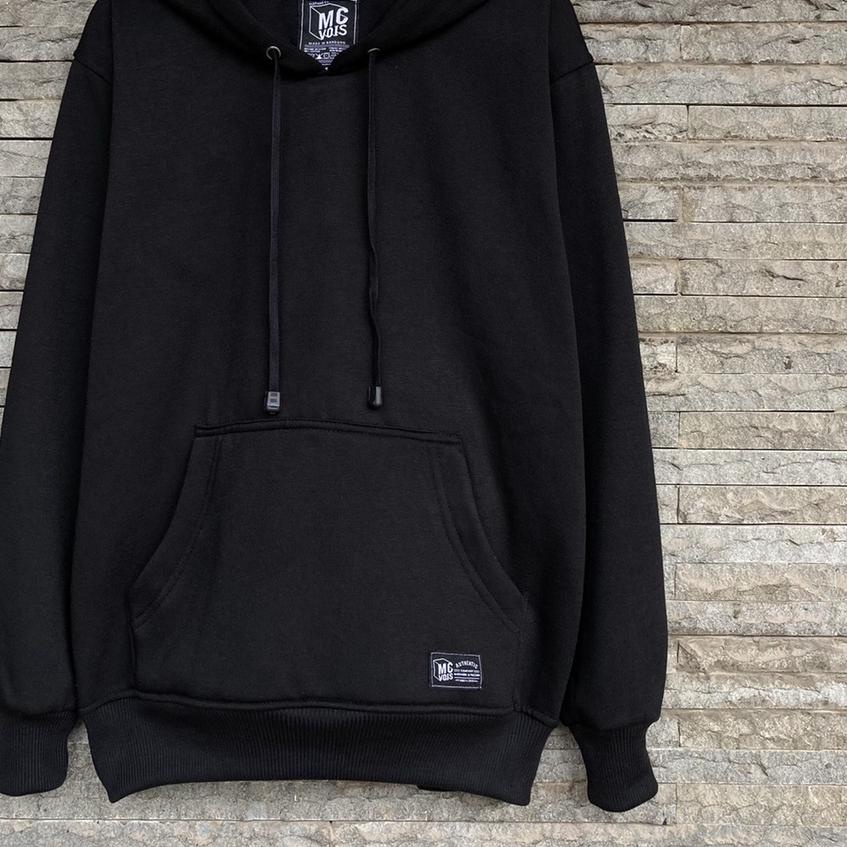 ▲ Mcvois Hoodie Polos Hitam Premium Distro ❅