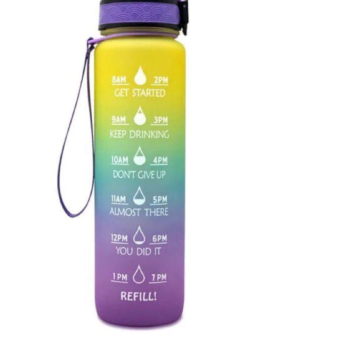 Botol Motivasi Gradasi Pastel 1Liter Botol Viral