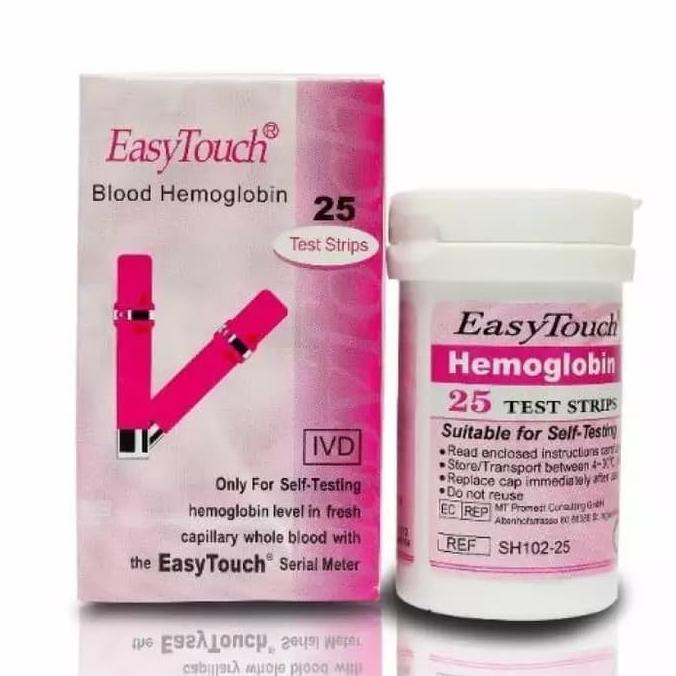Easy Touch Strip Tes Hemoglobin Isi 25 / Stik Hemoglobin / Strip Hb Termurah