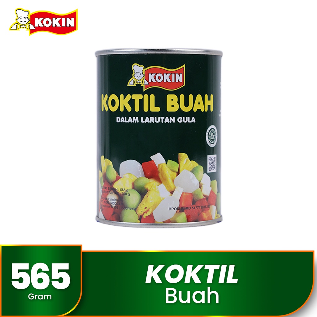 

Buah Kaleng Fruit Cocktail Makanan Instan Siap Saji Halal 565 gram - Kokin
