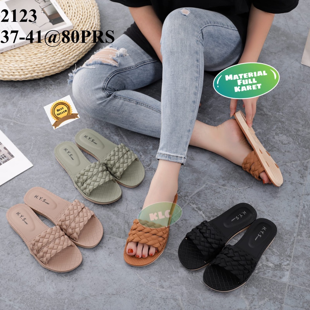 SANDAL JELLY WANITA SANDAL KARET PEREMPUAN TERBARU 2123 BALANCE DAN 2132 HYS