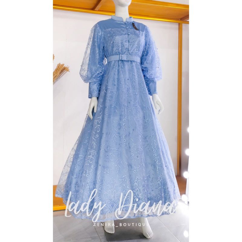 LADY DIANA GAUN pesta pengantin mewah full tulle bordir / baju kondangan / prewedding / lamaran / wisuda / wedding bisa dipesan couple / tersedia ukuran kecil hingga jumbo