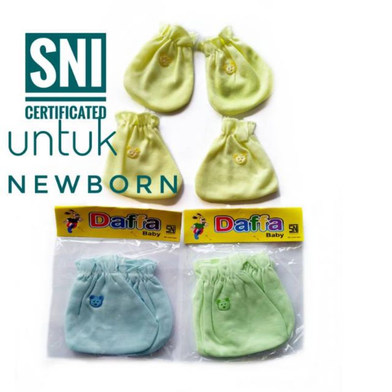 SARUNG TANGAN KAKI BAYI POLOS DAFFA BABY SNI