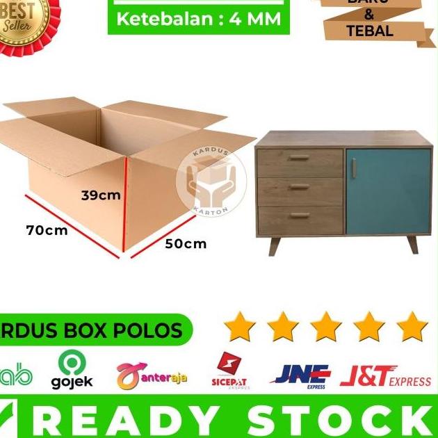 

Paket Hemat Kardus Polos / Karton Box Packing 70 X 50 X 39 Cm Single Wall, Jumbo