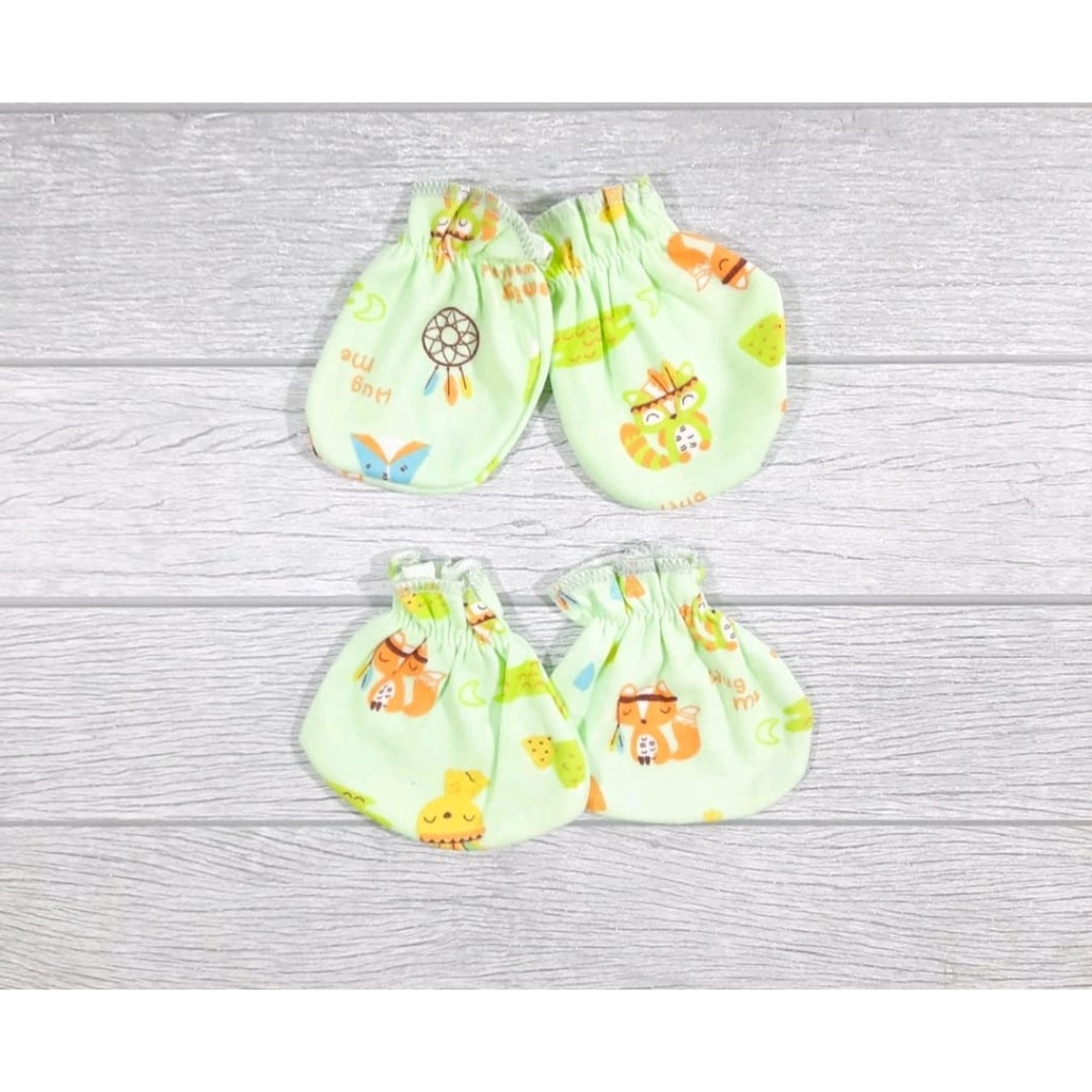 Set Sarung Tangan Bayi Vinata Full Print Murah