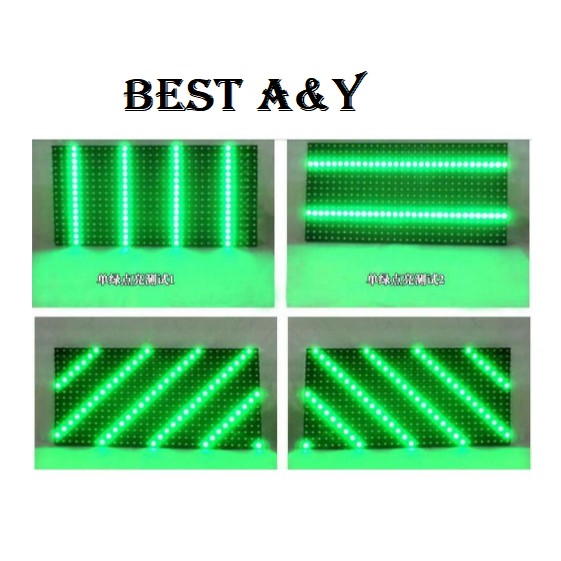 LED Display P10 Running Text Full Outdoor Green Hijau 32x16