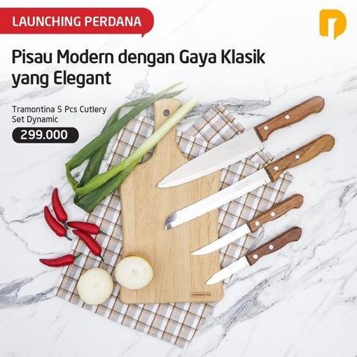 

Tramontina 5 Pcs Cutlery Set Dynamic Pisau Dapur Set Stainless Steel Jo703Yn6Ol