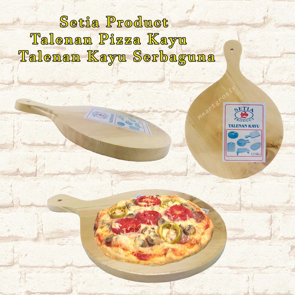 Setia Product / Talenan Pizza Kayu / Talenan kayu /  Talenan Kayu Serbaguna