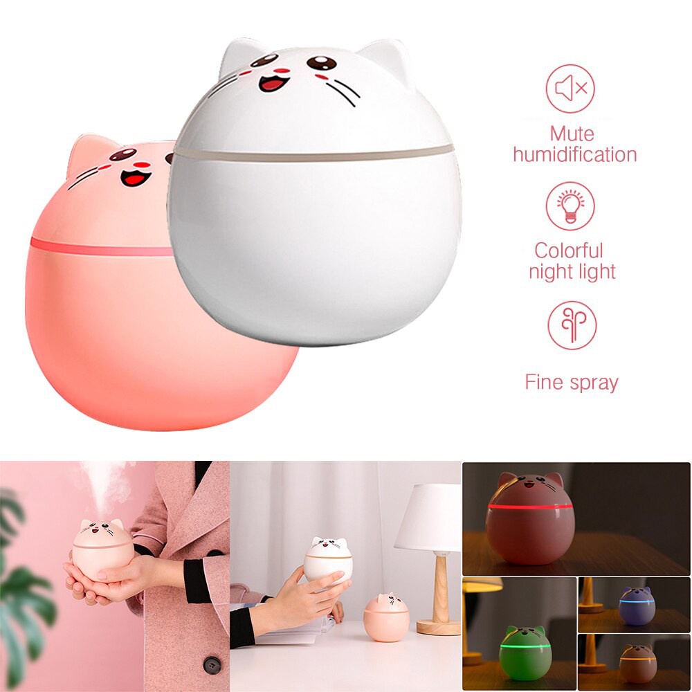 Kucing Humidifier 300ML Purifier Diffuser Portable / Aroma Terapi Aromatherapy Essential oil