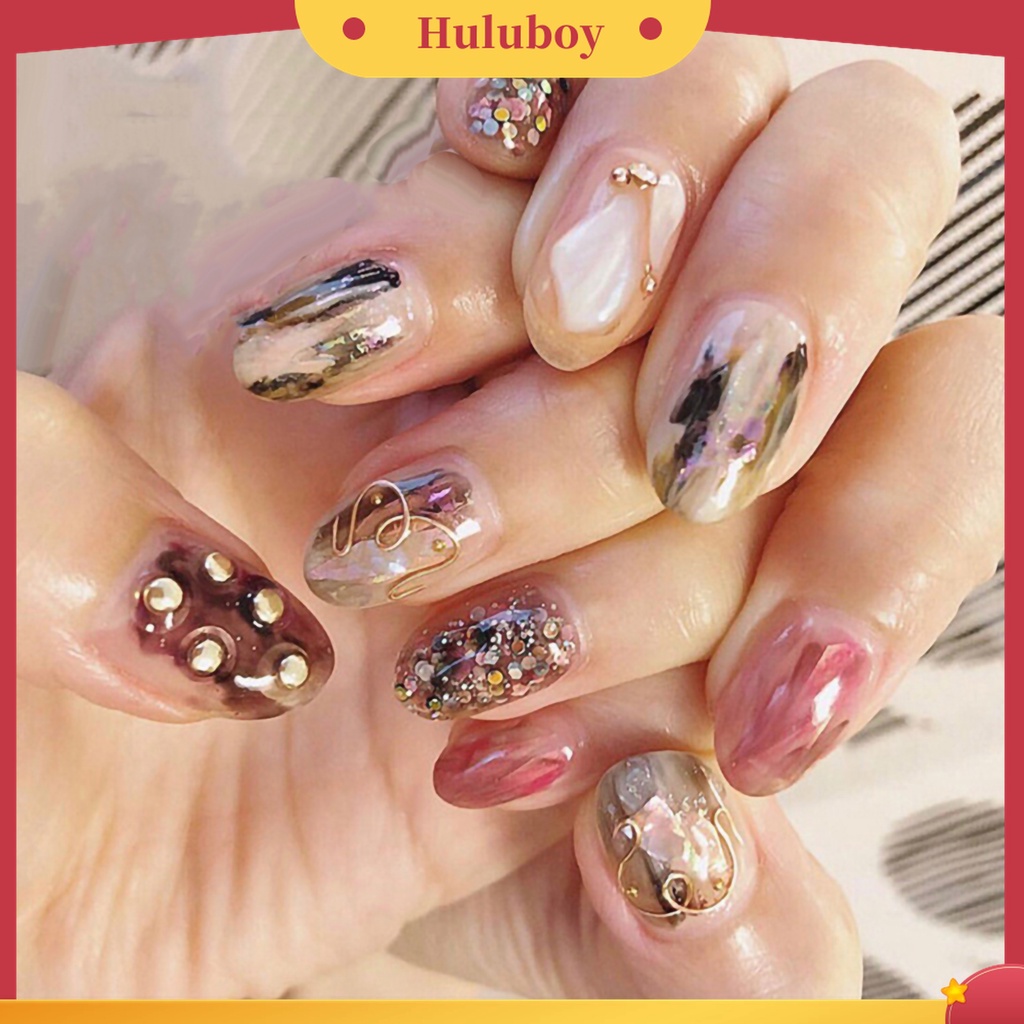 Huluboy Huluboy♡ Payet Kuku Bentuk Irregular Untuk Dekorasi Manicure Wanita