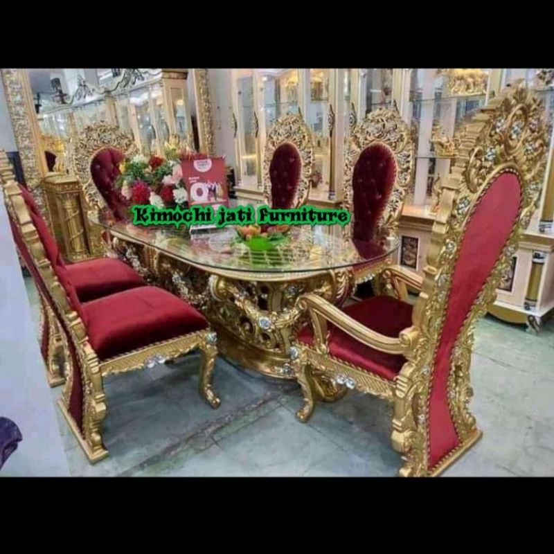 Meja makan mewah meja makan sultan kursi makan ukir mewah kursi mewah meja mewah jati mebel jepara