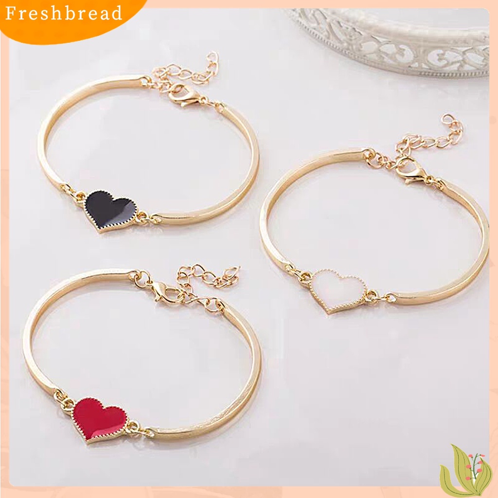 Terlaris Women Fashion Simple Adjustable Love Heart Chain Bracelet Jewelry Accessory Gift