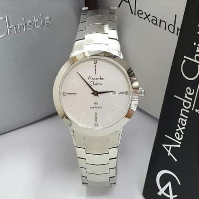 KUALITAS TERBAIK TERBARU JAM TANGAN WANITA ALEXANDER CRISTIE ORIGINAL AC8568 SILVER TERLARIS