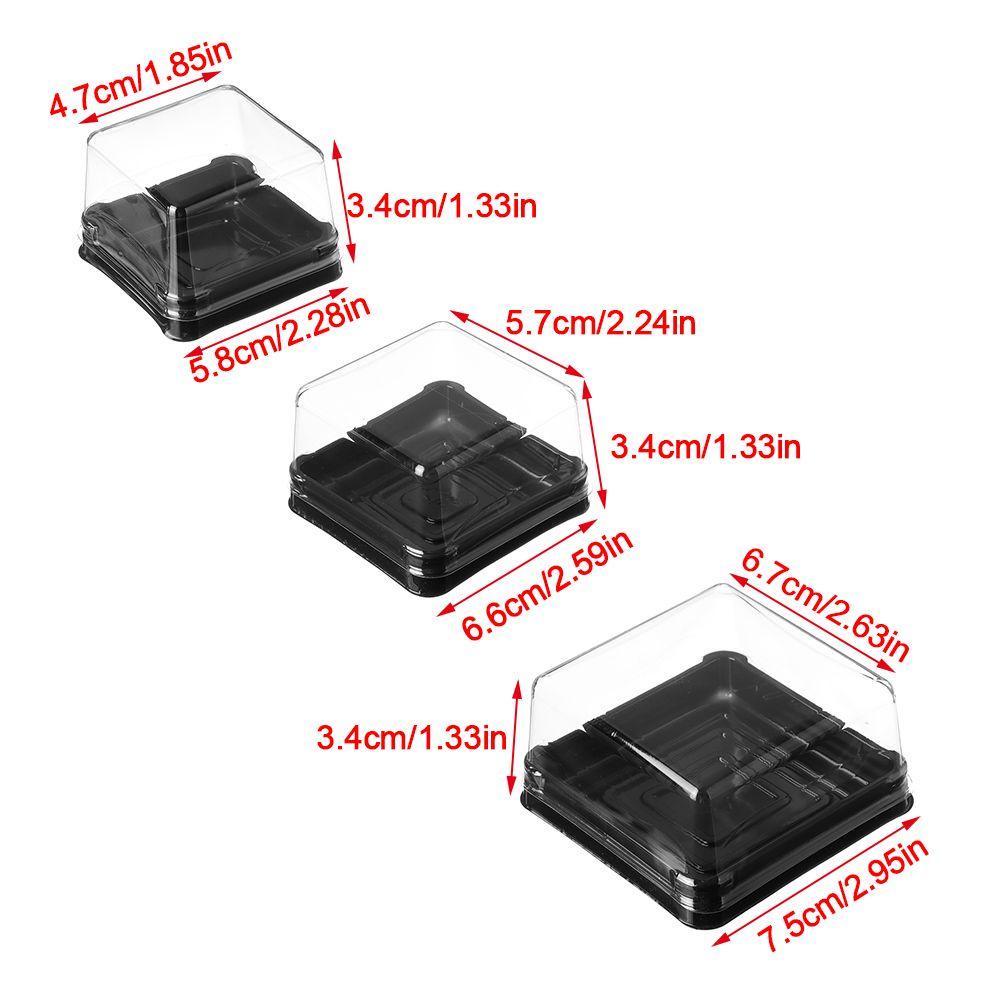 Wonder 50Sets Square Moon Cake Happy Birthday Multi Ukuran Pesta Pernikahan Natal Cupcake Kemasan Packing Box