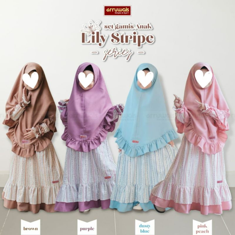 Gamis anak dan remaja Lily series by Arruwais