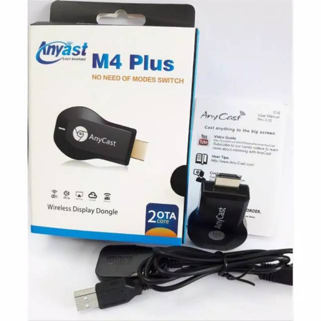 ANYCAST M4 PLUS HDMI DONGLE USB WIRELESS/TV DISPLAY RECEIVER WIFI MIRACAST EZCAST AIRPLAY