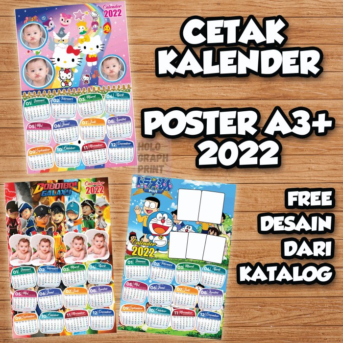 

kalender dinding custom 2022 bisa tambah foto - tambah laminasi