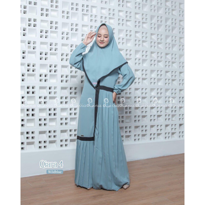 gamis Qiara 4 Linalivia || Gamis lebaran ||dress dress only