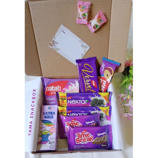 yama giftbox snackbox ungu hampers snack jajanan kado