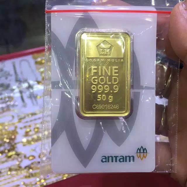 LOGAM MULIA ANTAM 50 GRAM EMAS MURNI 24 KARAT