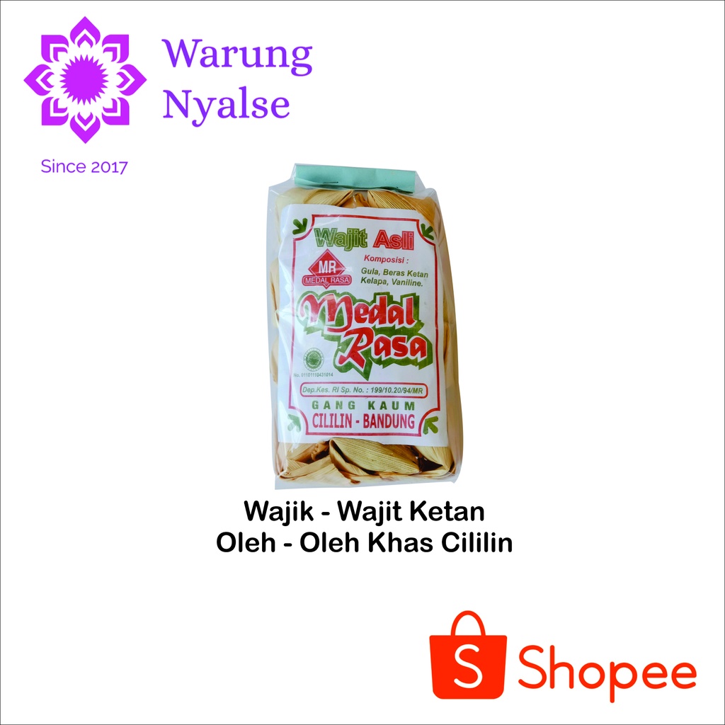 

Wajit Asli Cililin Bandung Paket 500 Gram "WARUNG_NYALSE" Wajik Original Asli Bandung Wajid Dodol Cemilan Khas Bandung Oleh-Oleh Sunda Wajit Ketan Putih Original Termurah "WARUNG NYALSE