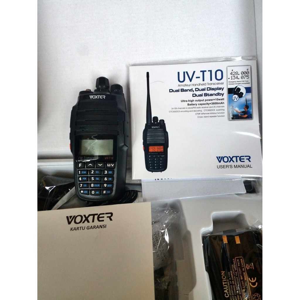 Radio Ht Handy Talky Voxter Uv T 10 Dual Band 10 Watt Termurah