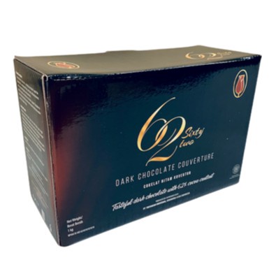 

Dark Chocolate Couverture 62 Tulip 1kg Cokelat Hitam Kovertur