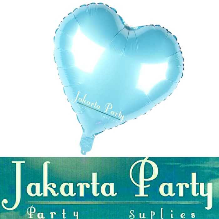 Balon Foil Love Biru Muda / Balon Love / Balon Hati / Balon Valentine