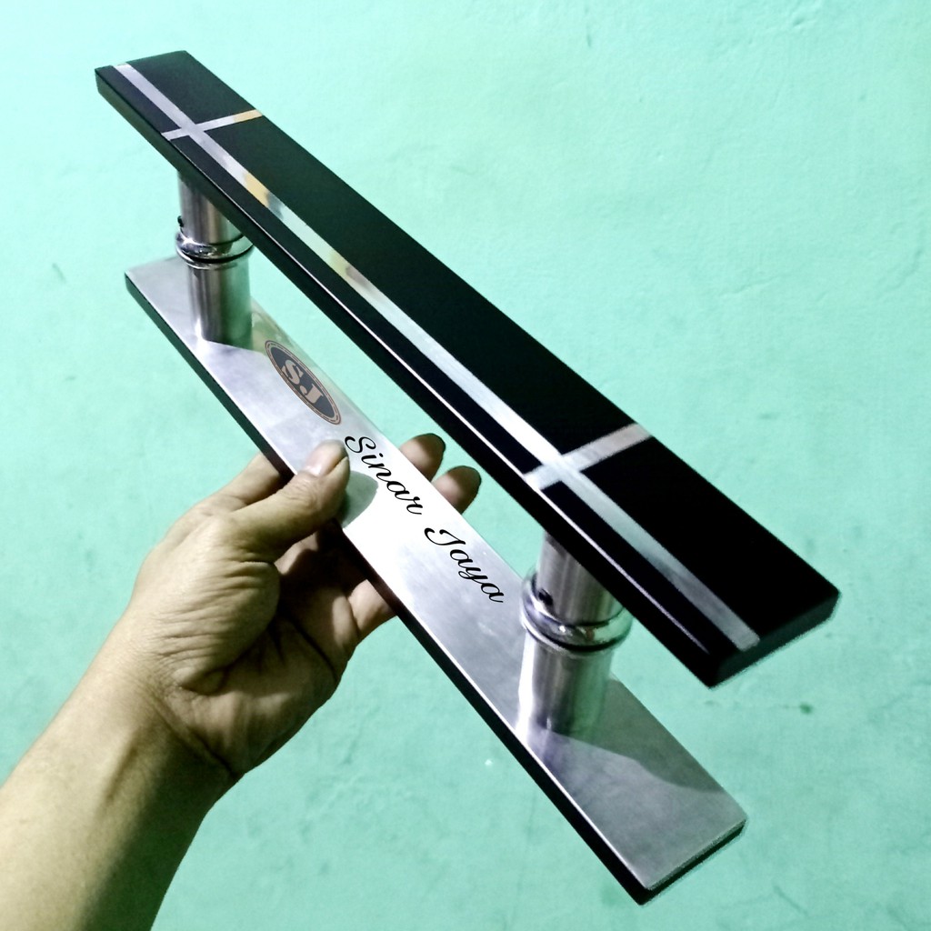 handle pintu rumah minimalis baut tembus  gagang tarikan pintu stainless