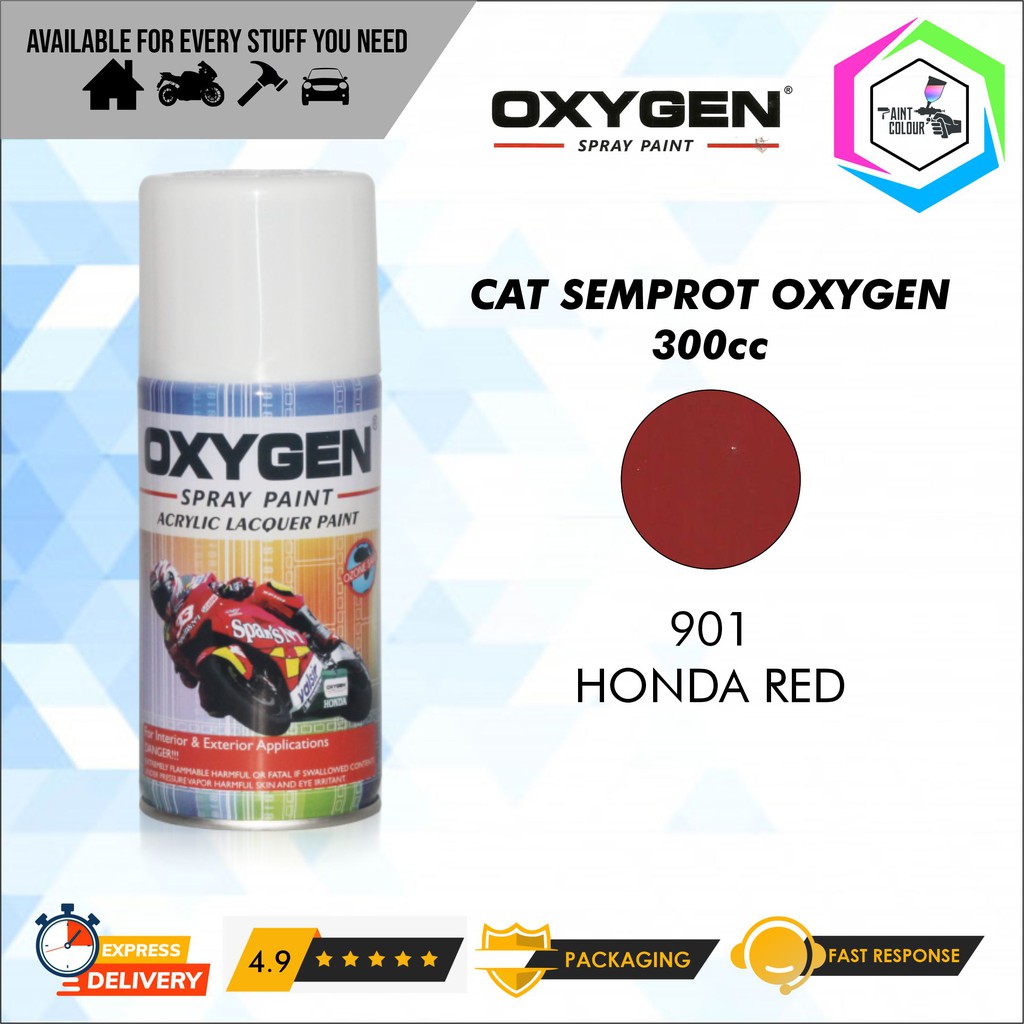 Cat Semprot / Pylox OXYGEN Acrylic Spray Paint - 901 Candy Tone Honda Red