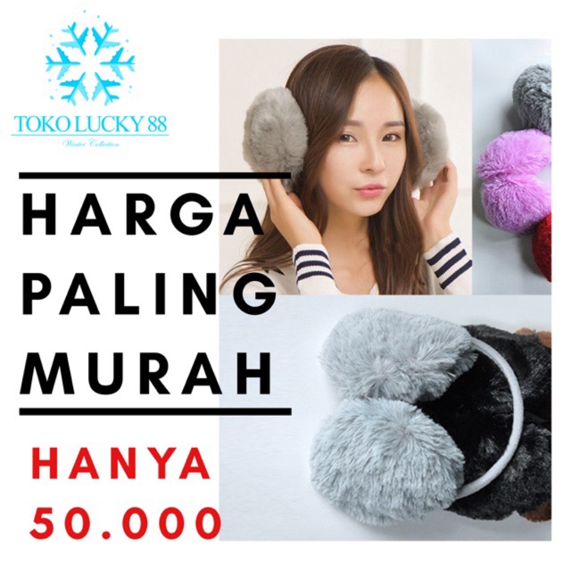 IMPORT MOLLAD Earmuff fur Behind Head ear warmer bulu belakang kepala earmuff