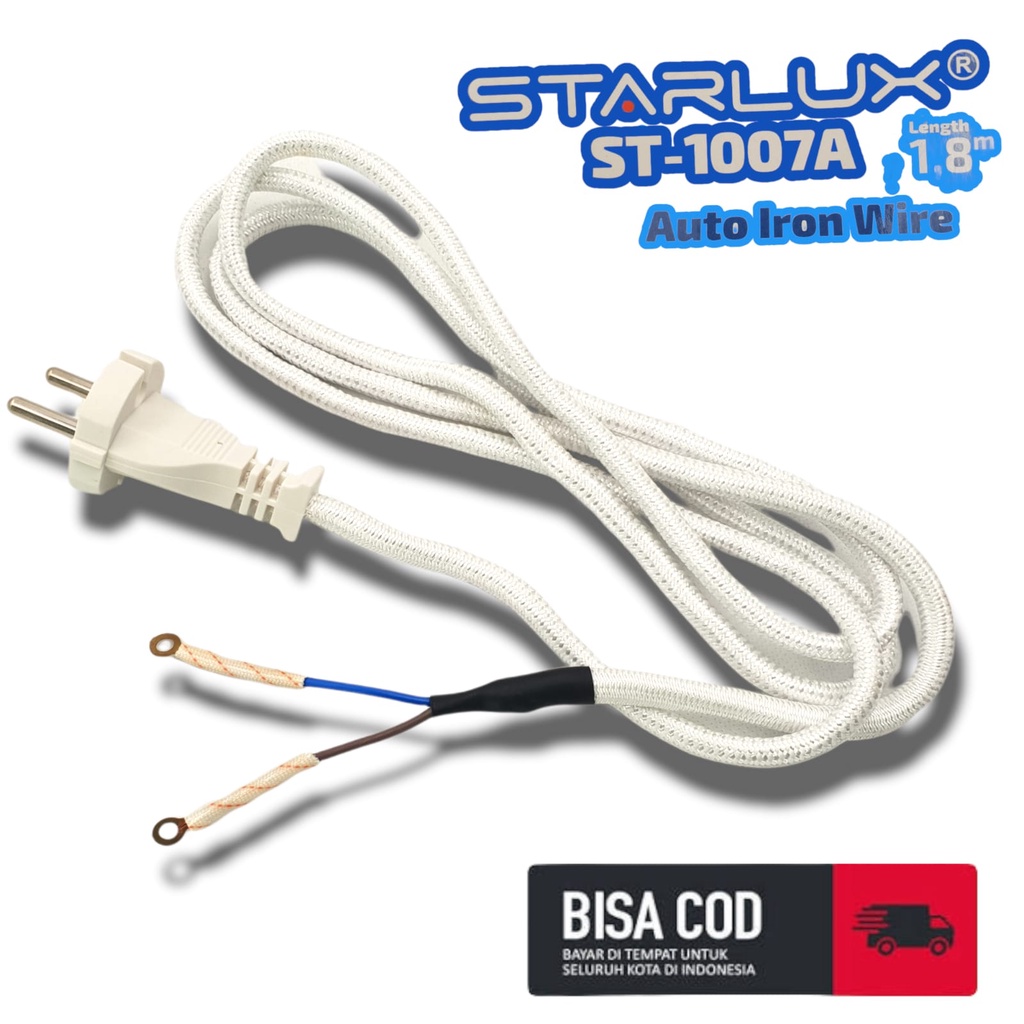 COD Kabel Setrika Starlux Arde 3 Kabel 1.8 Meter | Kabel Gepeng Stralux 2 Kabel Colokan Arde 3 Kabel1.8 Meter