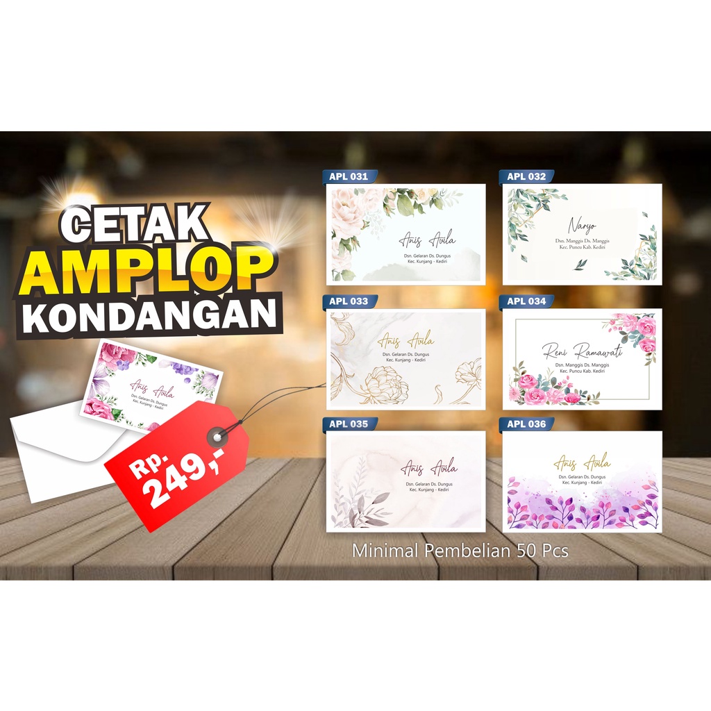 

Amplop Kondangan / Amplop Hajatan / Amplop custom nama dan alamat / amplop kondangan custom nama