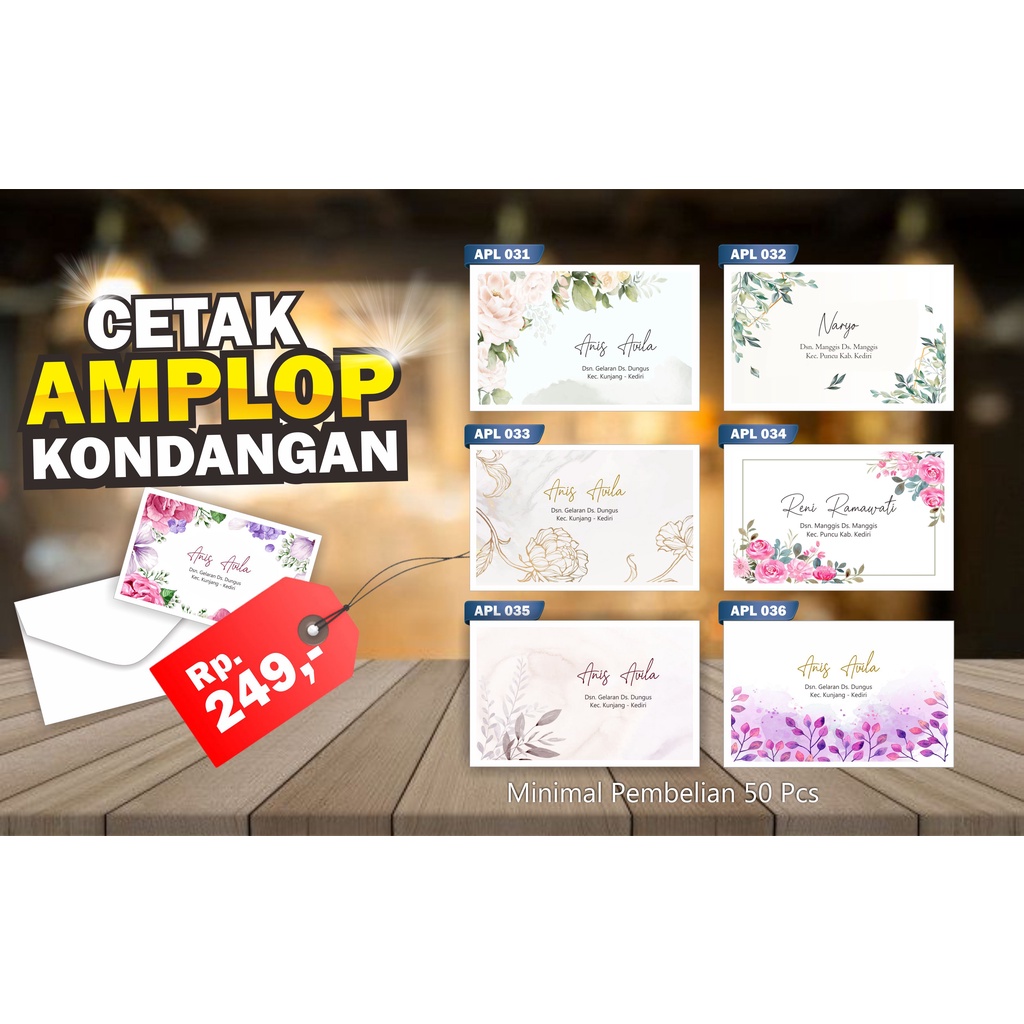 Amplop Kondangan / Amplop Hajatan / Amplop custom nama dan alamat / amplop kondangan custom nama