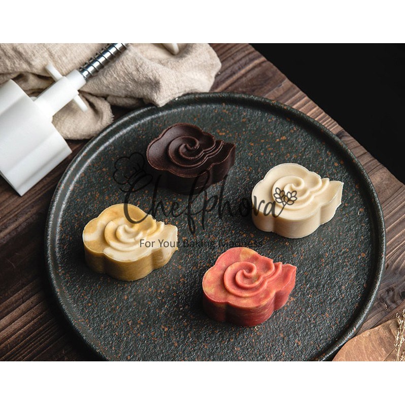 Cetakan Nastar Taiwan Kue Bulan Mooncake 50gr Moon Cake Plunger Awan