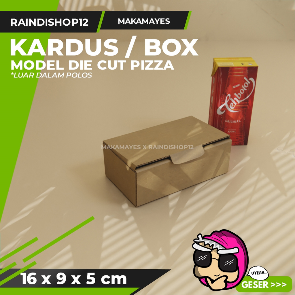

BOX 16 X 9 X 5 CM KARDUS DIE CUT PIZZA KEMASAN PACKAGING KADO