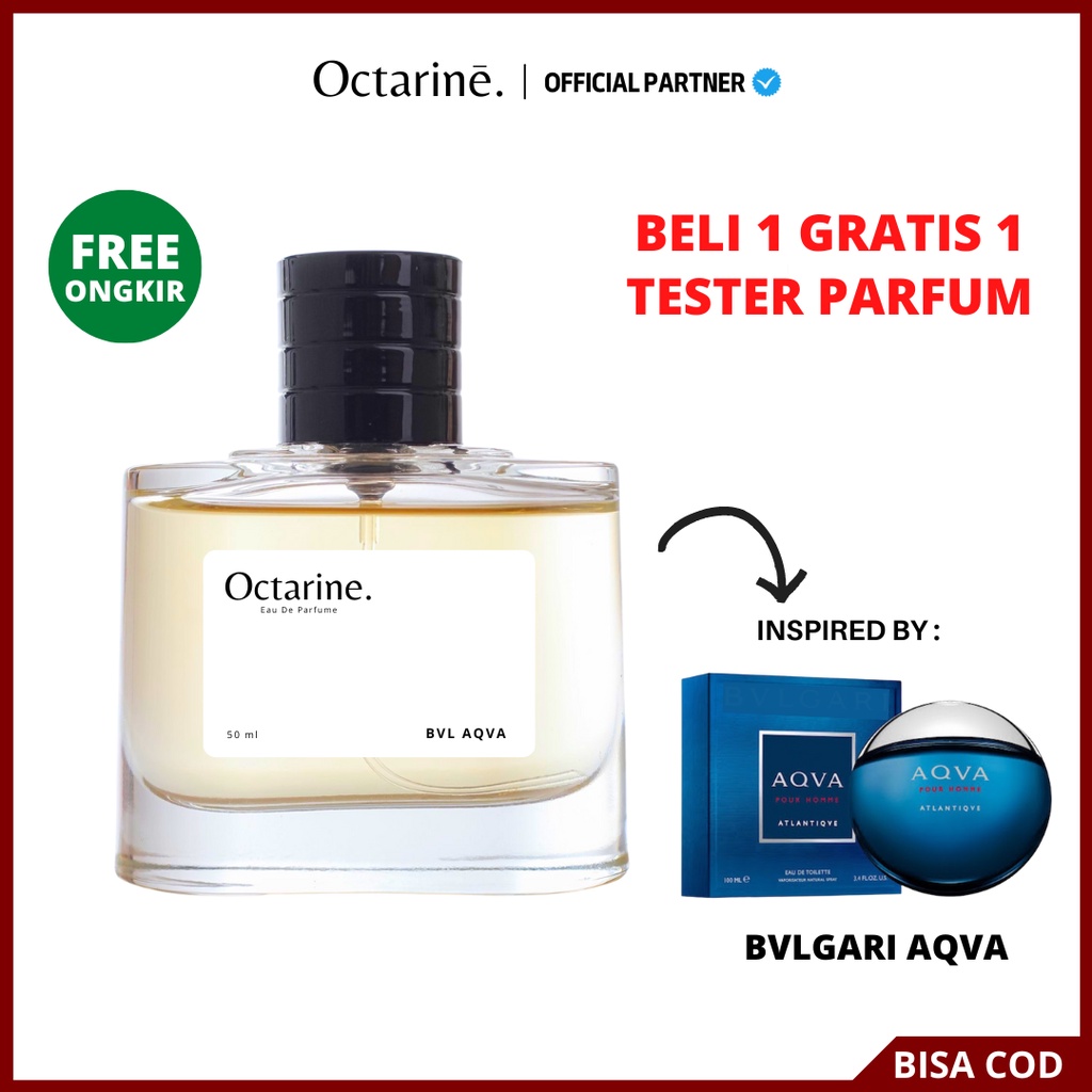 Octarine - Parfum Pria Wanita Tahan Lama Aroma Fresh Berkelas Inspired By BVLGARI AQVA | Parfume Farfum Perfume Minyak Wangi Cewek Cowok Murah Original