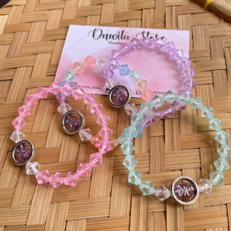 HANDMADE GELANG TANGAN ANAK/DEWASA MOTIF KRISTAL OK