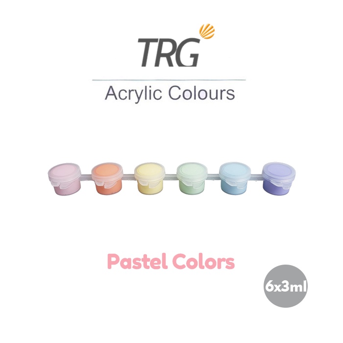 

TRG Acrylic Colour Pastel Set 6 Warna - Cat Akrilik Canvas Paint Acrylic Color 3ml