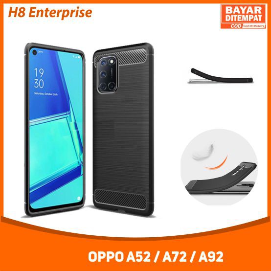 Case Xiaomi OPPO A72 / A92 Ipaky Carbon Brushed Soft Fiber