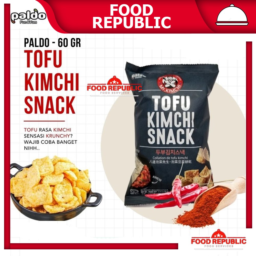 PALDO TOFU KIMCHI 50 GR SNACK KOREA KERUPUK TAHU CRISPY CEMILAN HALAL