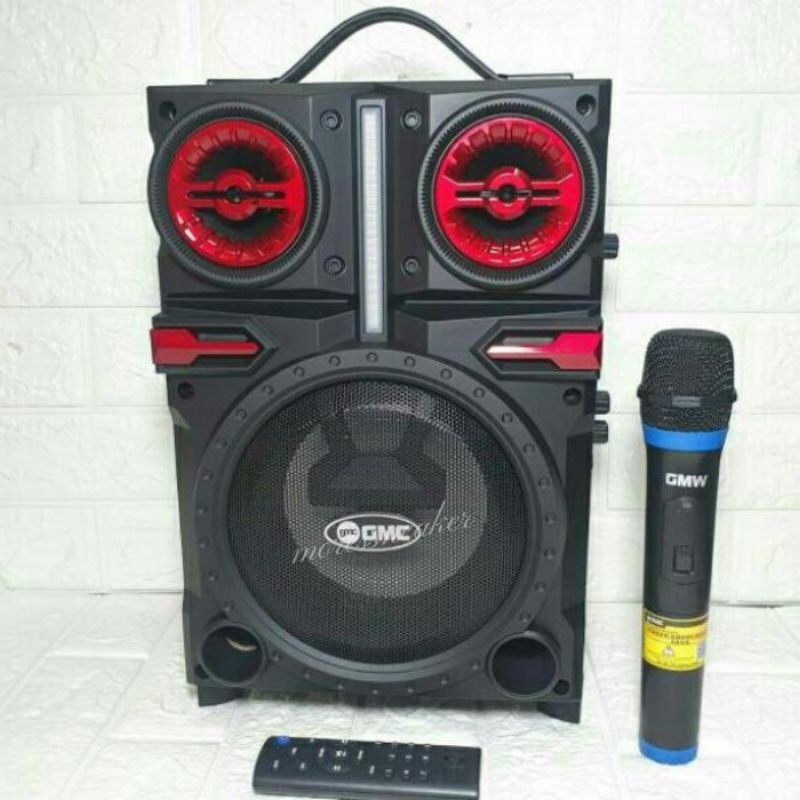 0Speaker Bluetooth GMC 897Q 6,5 Inchi Original Bonus Mic Wireless Super Bass /Salon