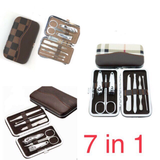 NEW official - Set isi 7 Gunting Kuku Manicure Set Dompet Menicure Pedicure Meni Pedi Manikur Set