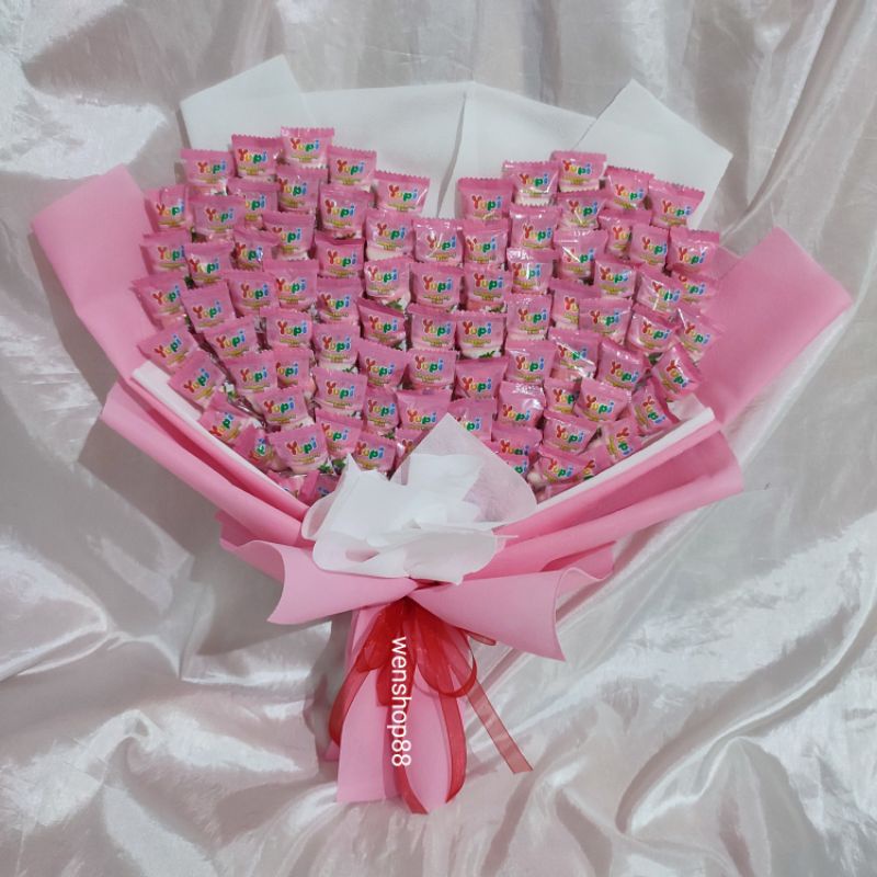 

Buket Permen Yupi Kopiko Kis/ Love Candy Bouquet /Kado Ulang Tahun | Valentine